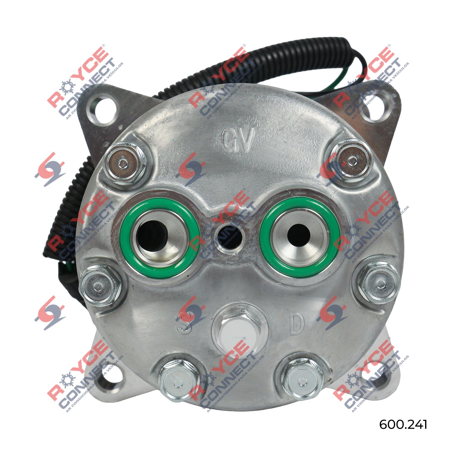 Compressor SANDEN Original AA7H15AA 4862 8 Orelhas Saida Traseira O