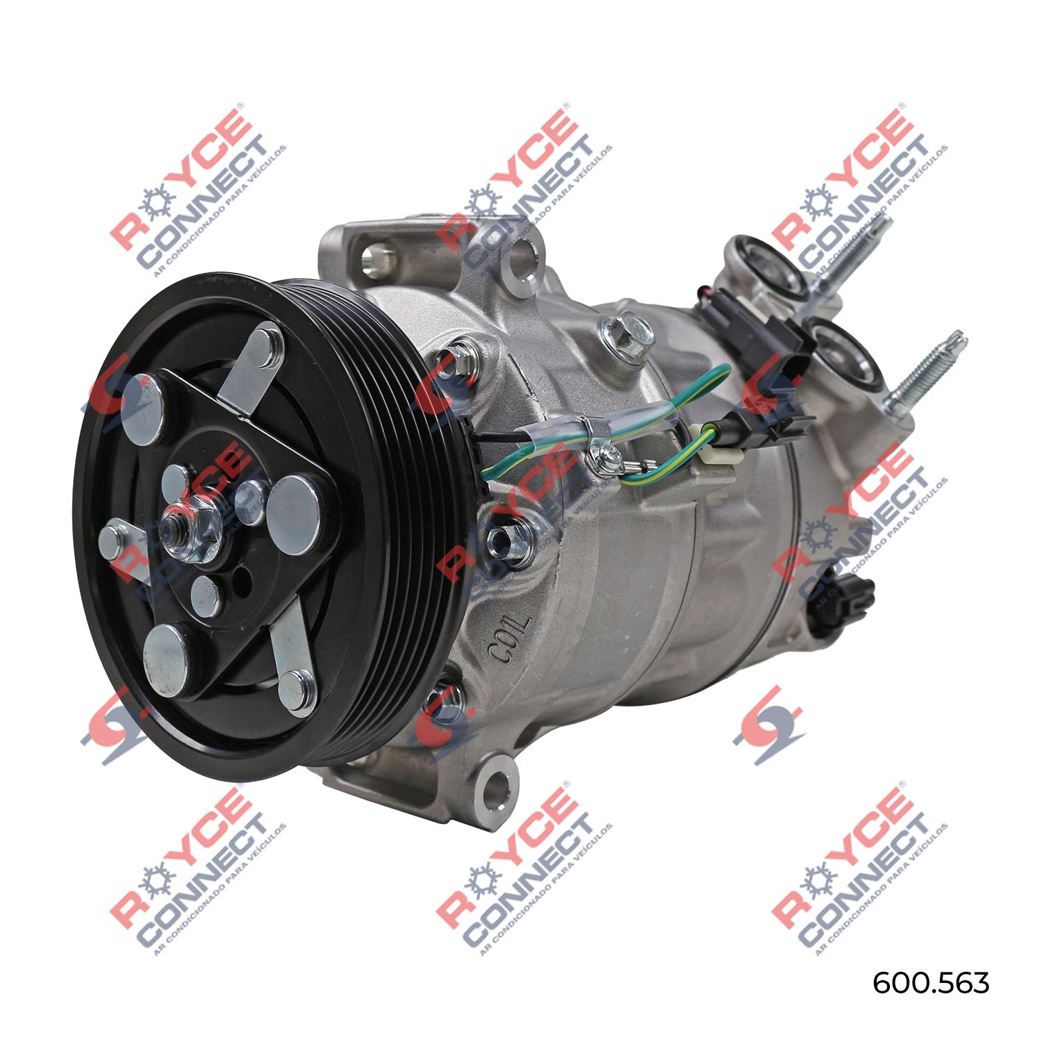 Compressor Volvo XC90 T6 Gasolina 2015 Até 2021 - 12 Volts Polia 6pk ...